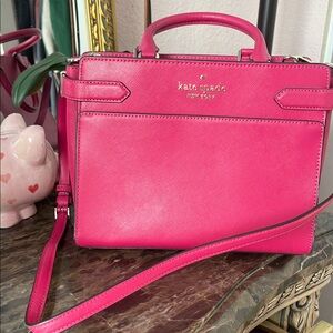 Kate Spade Pink Satchel with Gold Hardware
